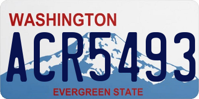 WA license plate ACR5493