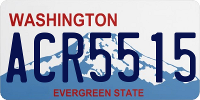 WA license plate ACR5515