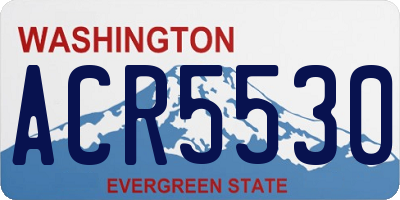 WA license plate ACR5530