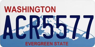 WA license plate ACR5577