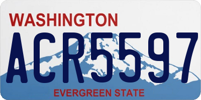 WA license plate ACR5597
