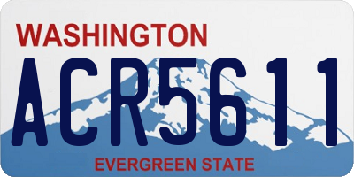 WA license plate ACR5611