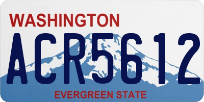 WA license plate ACR5612