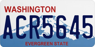 WA license plate ACR5645