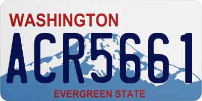 WA license plate ACR5661