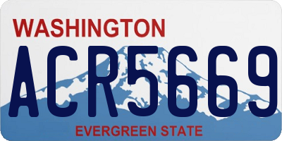 WA license plate ACR5669
