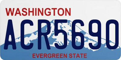 WA license plate ACR5690