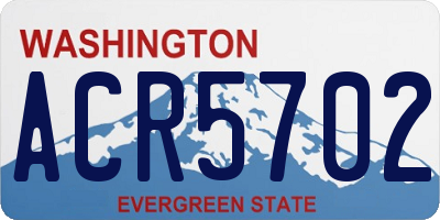 WA license plate ACR5702
