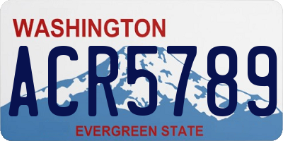 WA license plate ACR5789