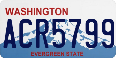 WA license plate ACR5799
