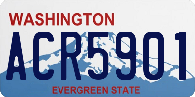 WA license plate ACR5901