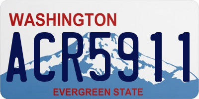 WA license plate ACR5911