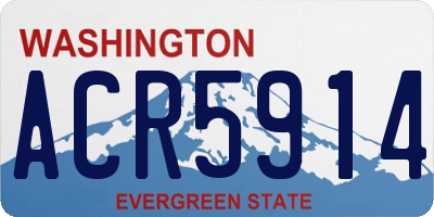 WA license plate ACR5914