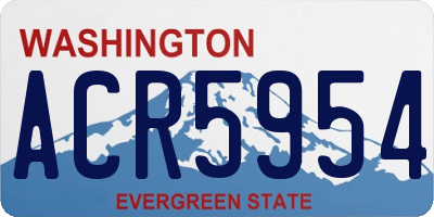 WA license plate ACR5954