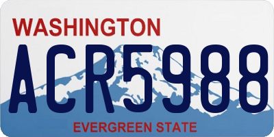 WA license plate ACR5988