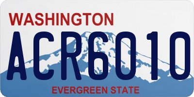 WA license plate ACR6010