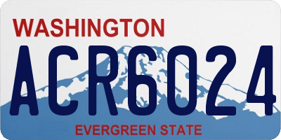 WA license plate ACR6024