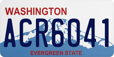 WA license plate ACR6041
