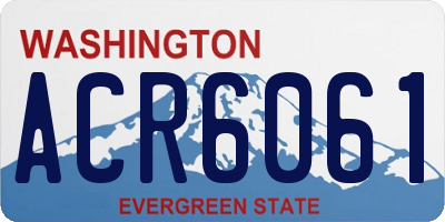 WA license plate ACR6061