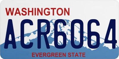 WA license plate ACR6064