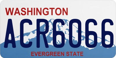 WA license plate ACR6066