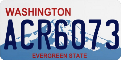 WA license plate ACR6073