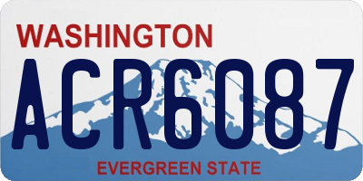 WA license plate ACR6087