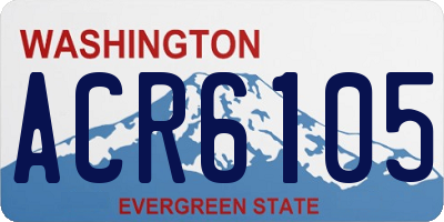 WA license plate ACR6105