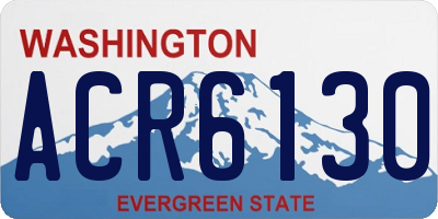 WA license plate ACR6130