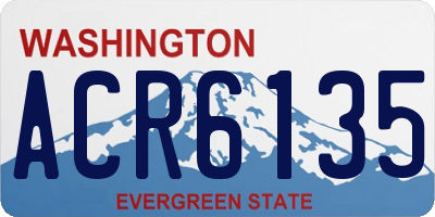WA license plate ACR6135