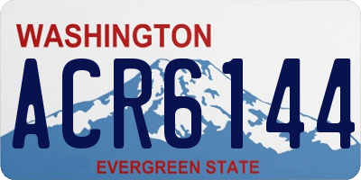 WA license plate ACR6144