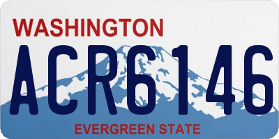 WA license plate ACR6146