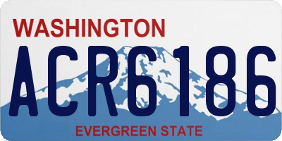 WA license plate ACR6186