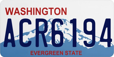 WA license plate ACR6194