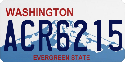 WA license plate ACR6215