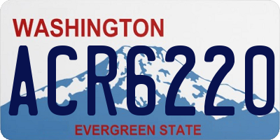 WA license plate ACR6220