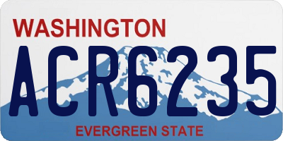 WA license plate ACR6235
