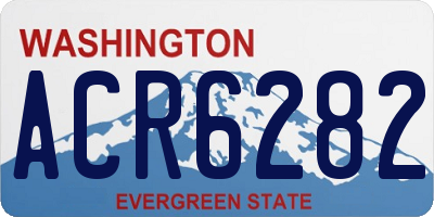 WA license plate ACR6282