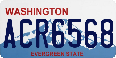WA license plate ACR6568
