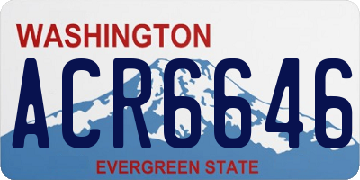 WA license plate ACR6646