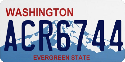 WA license plate ACR6744