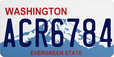WA license plate ACR6784