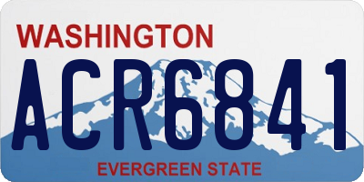 WA license plate ACR6841