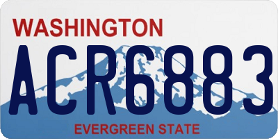 WA license plate ACR6883