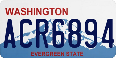 WA license plate ACR6894