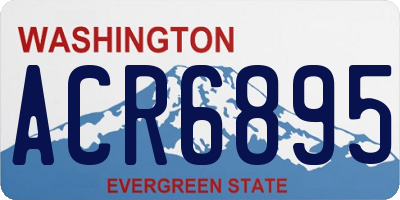 WA license plate ACR6895