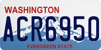 WA license plate ACR6950