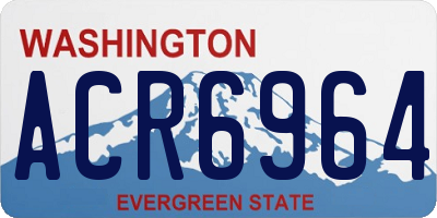 WA license plate ACR6964