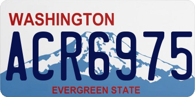 WA license plate ACR6975