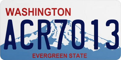 WA license plate ACR7013